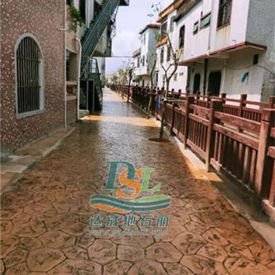 惠东稔山镇范和村混凝土压花路面工程走进千家
