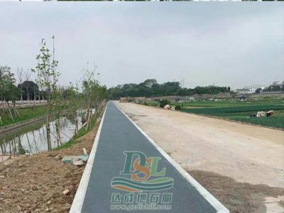东莞透水兰色混凝土地坪项目